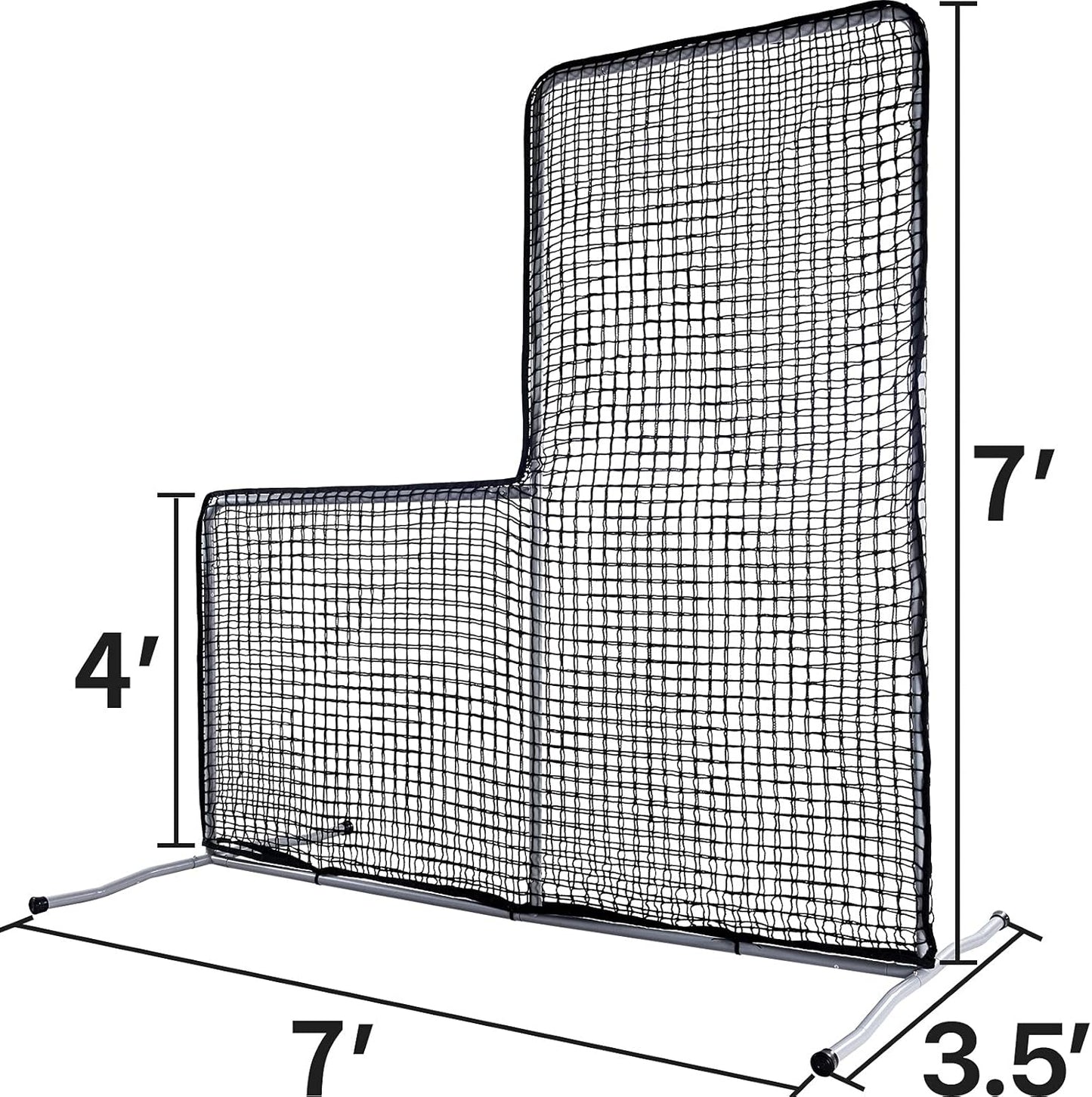 Kapler L Replacement Baseball Pitching Protective Screen 7X7FT (Black)