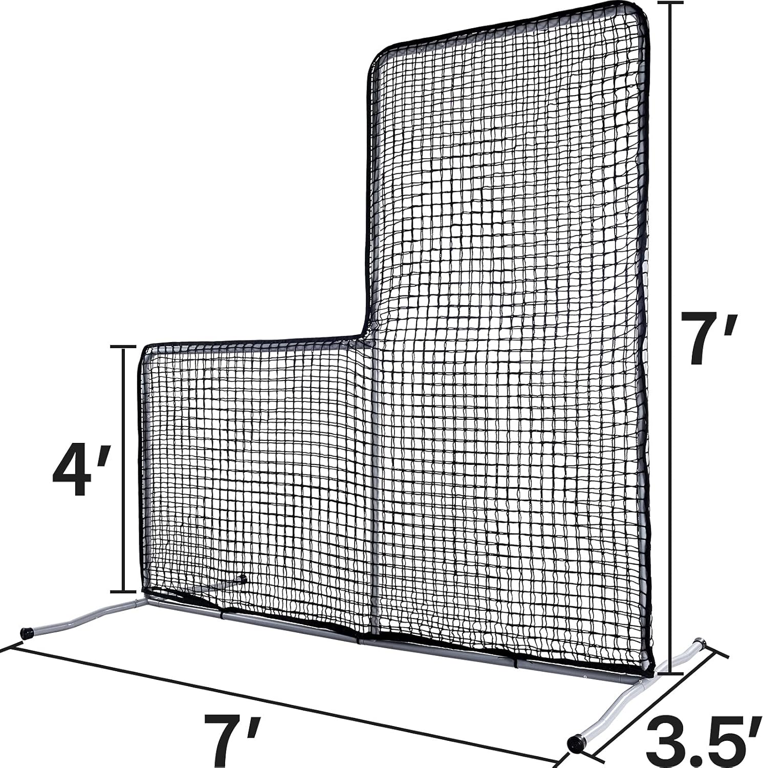 Kapler L Replacement Baseball Pitching Protective Screen 7X7FT (Black)