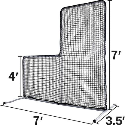 Kapler L Replacement Baseball Pitching Protective Screen 7X7FT (Black)