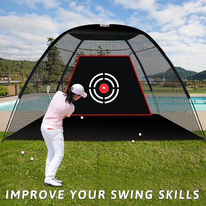 Kapler Golf Hitting Net 12X7ft with Carry Bag & Target