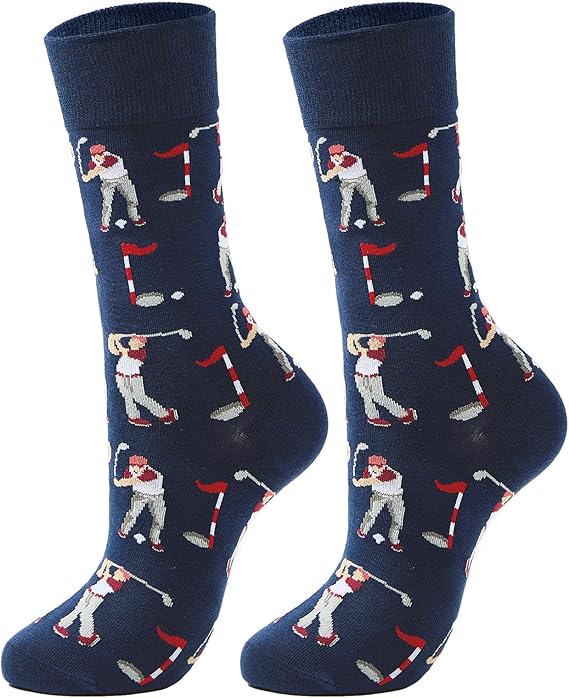 American Trends Golf Socks for Men Funny Sock Golf Gifts for Golfer Accessories for Men Novelty Socks