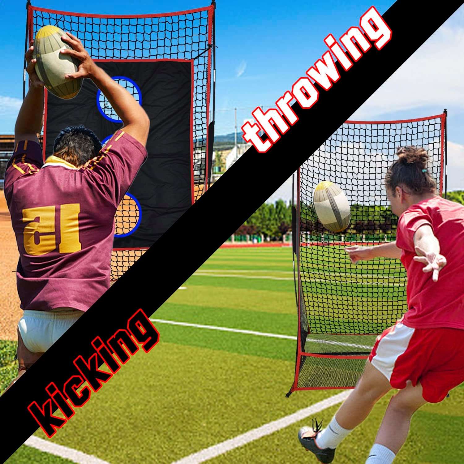 Kapler Football Kicking Throwing Net 3x6