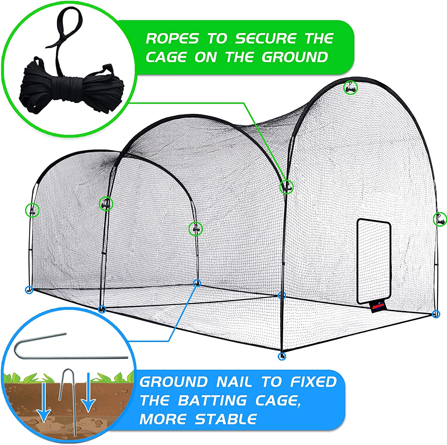 221210Baseball Softball Batting Cage / HeavyLarge Batting Cages