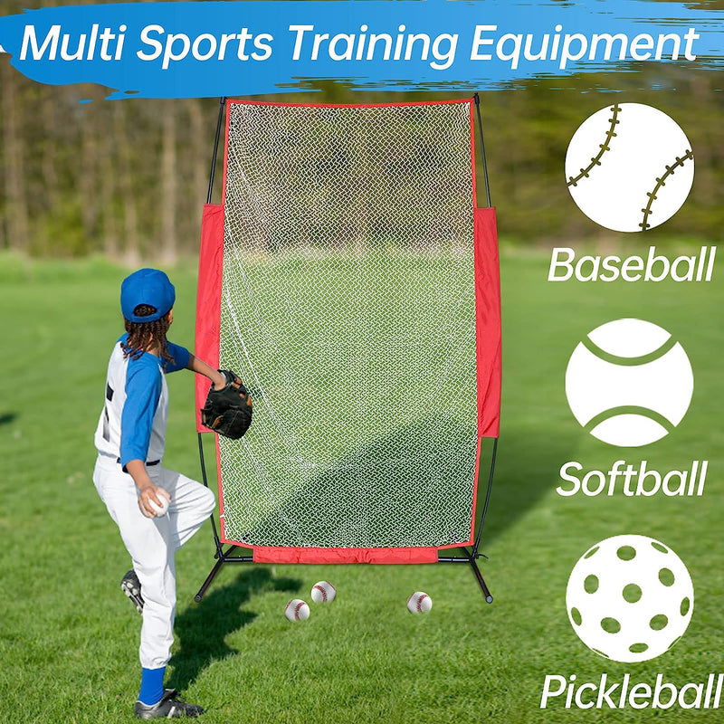 Baseball Pitcher Hitting Net,Baseball Softball Protective Hitting Screen,Baseball/Softball Pitching Strike Zone, Baseball Equipment Training Screen Outdoors and Indoors