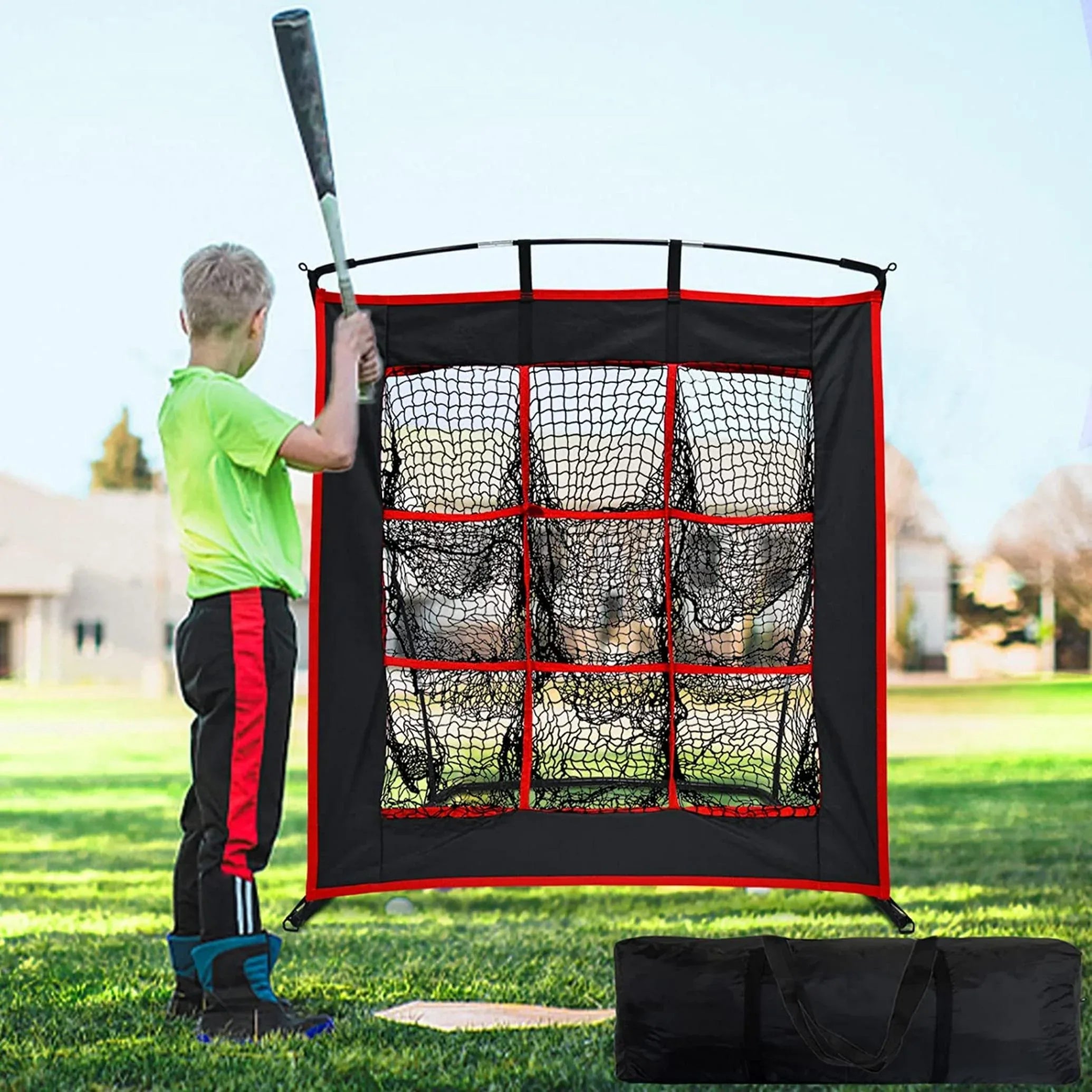 9 Hole Target Baseball pitching Net 48X 48 - Kapler Sports