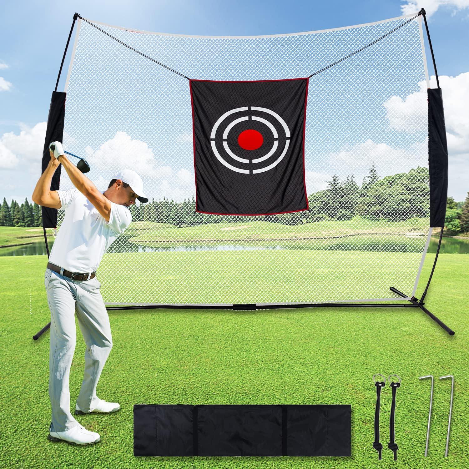 Kapler Portable Golf Driving Practice Net 7x7 FT with Carry Bag and Target - Kapler Sports