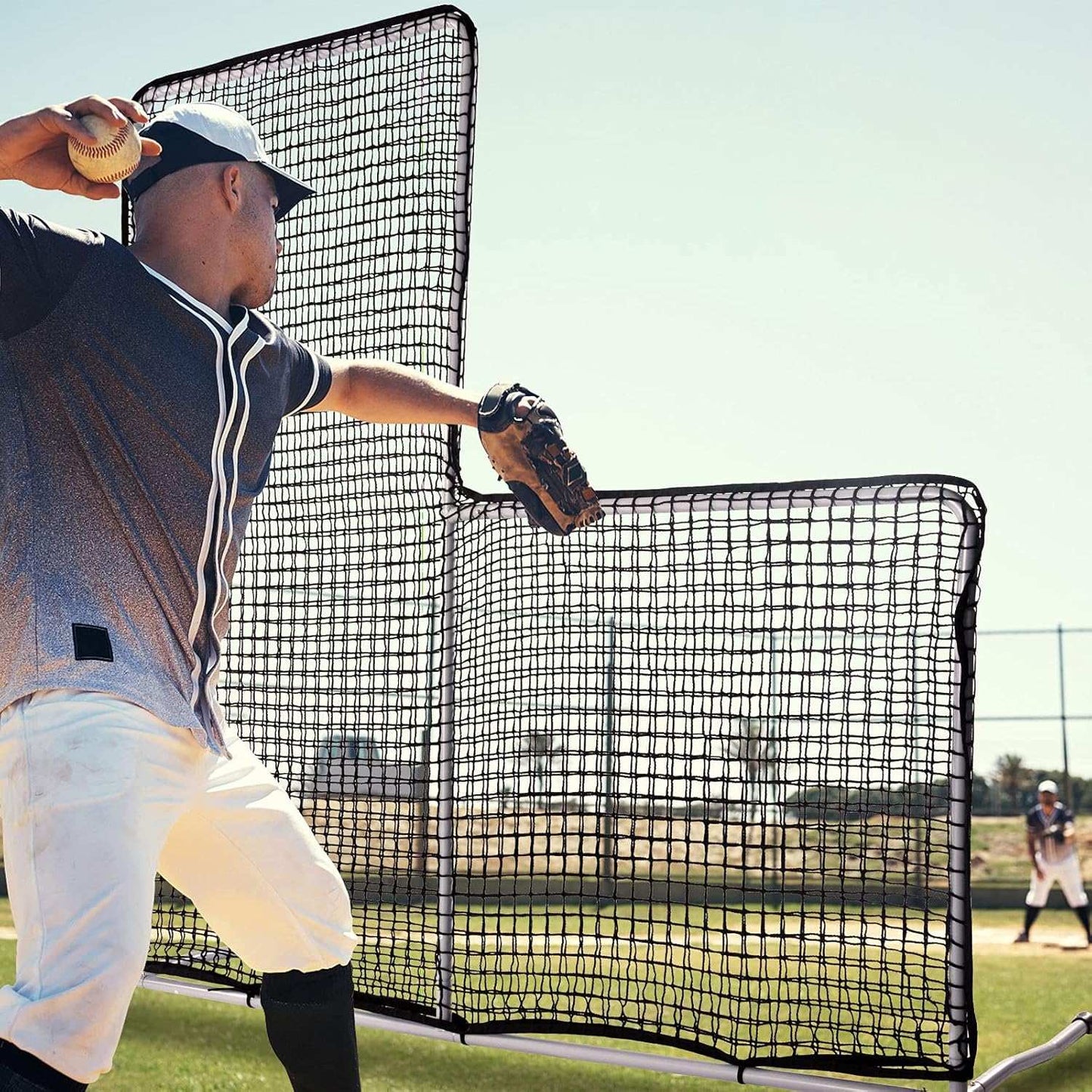 Kapler L Replacement Baseball Pitching Protective Screen 7X7FT (Black)