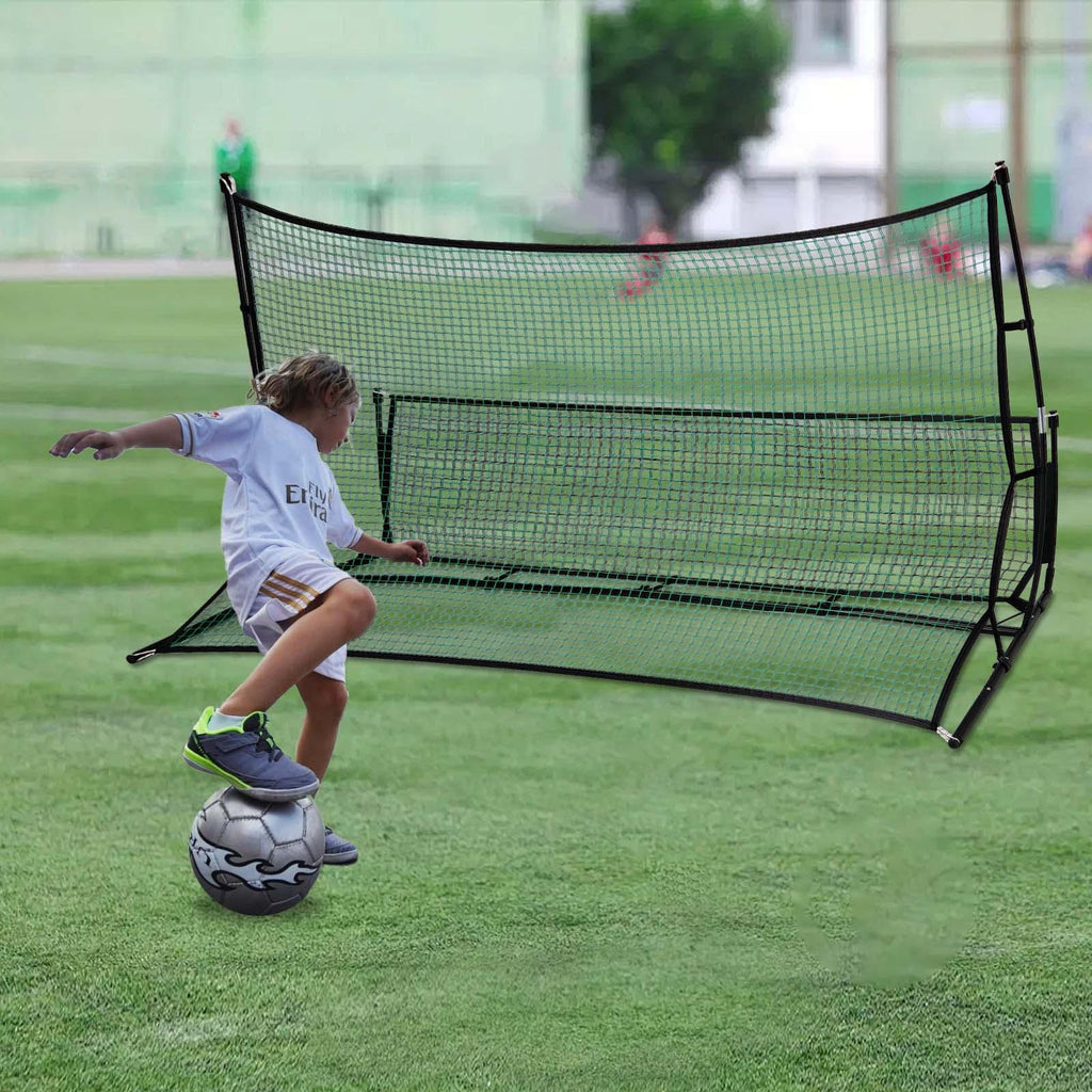 Portable Soccer Rebounder Net - Professional Football Training Equipment with Carry Bag | Solo & Team Practice for Passing, Volley & Shooting | Durable Iron Frame Construction 6X4 7X7FT - Kapler Sports