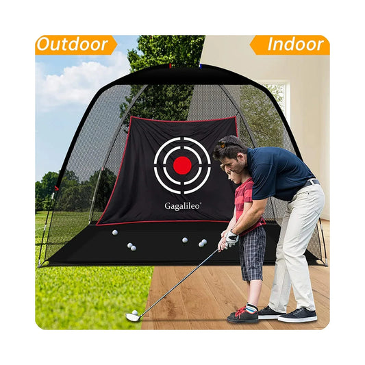 Kapler Golf Practice Net Complete Set: Real Golf Balls, Turf Mat, Tees, Target, Bag & Hat | Indoor/Outdoor Backyard | Perfect Gift for Men - Kapler Sports