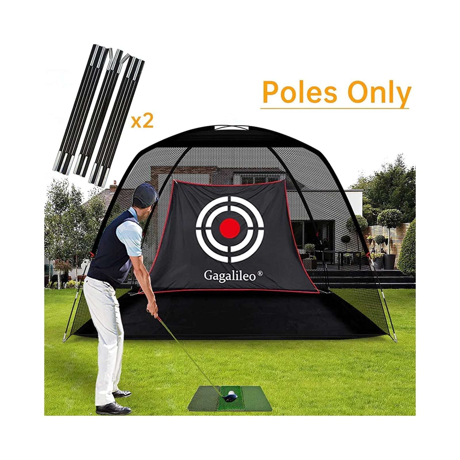 Kapler Golf Replacement Curved Poles 10x7x6 12X7X6.6