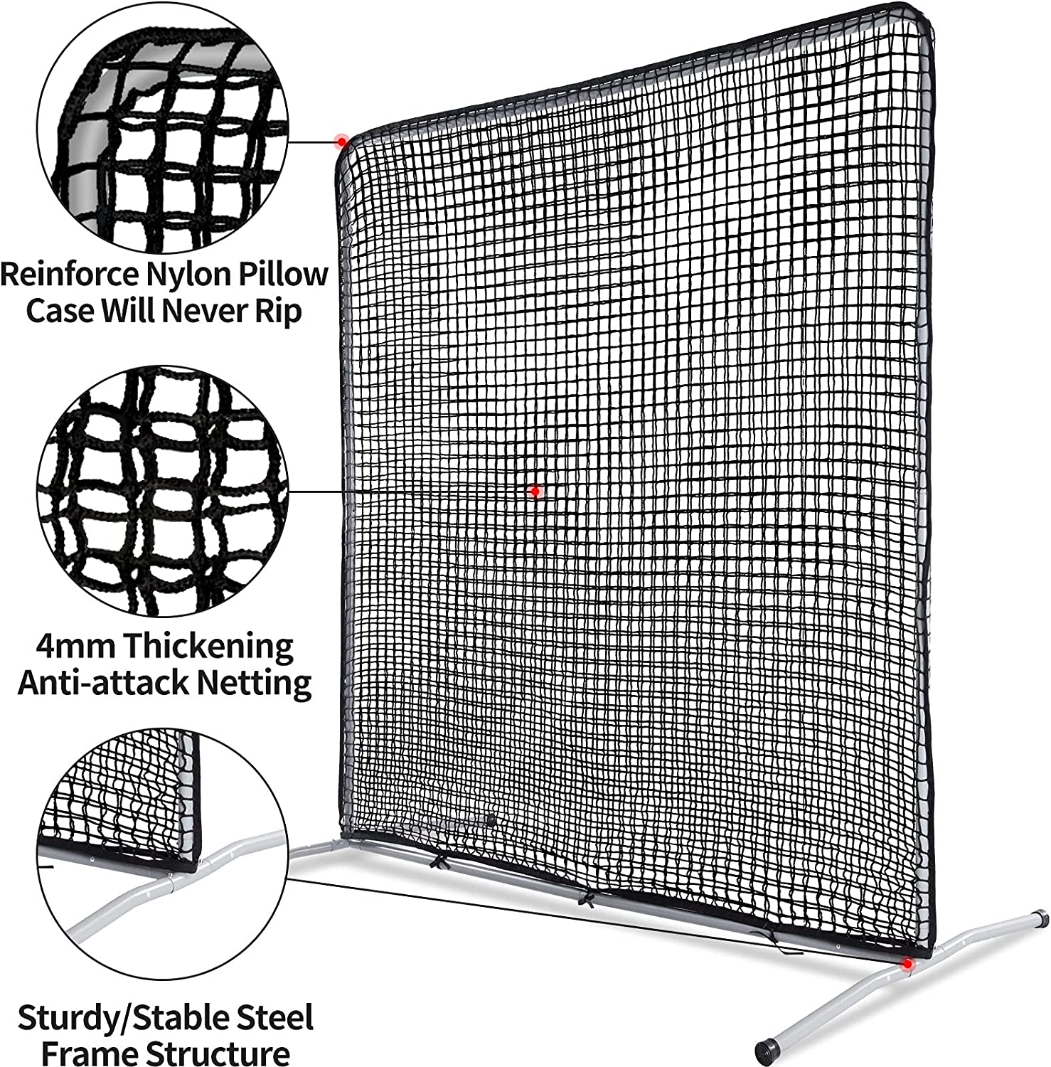 7x7Baseball Screen Pitching Protective Net/ Softball Pitching Screen