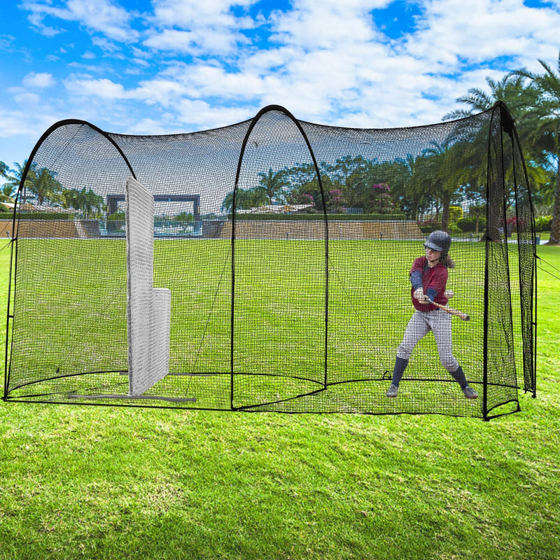 Kapler Batting Cage Netting 16x10x10FT Only Net-Not Include Frame and Pole,Heavy Duty Large Baseball Softball Batting Cages Net for Kids Practice