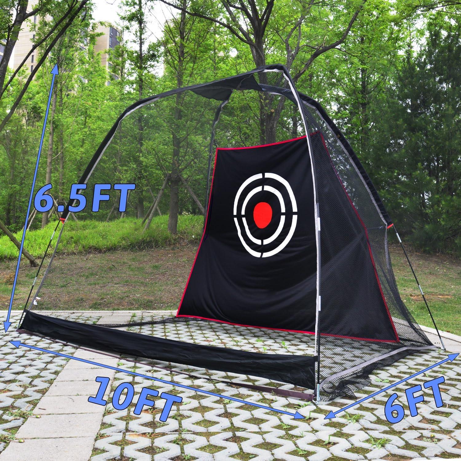 Kapler Portable Golf Driving Practice Net 10x7 FT with Carry Bag and Target - Kapler Sports