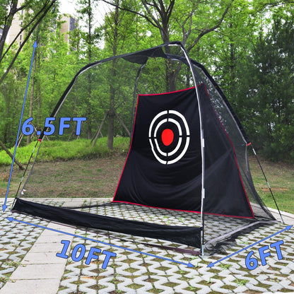 Kapler Portable Golf Driving Practice Net 10x7 FT with Carry Bag and Target