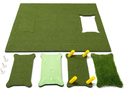 Kapler 5 ft x 4 ft PRO Golf Practice Hitting Mat, Includes 5 Interchangeable Inserts for the Ultimate At-Home Instruction