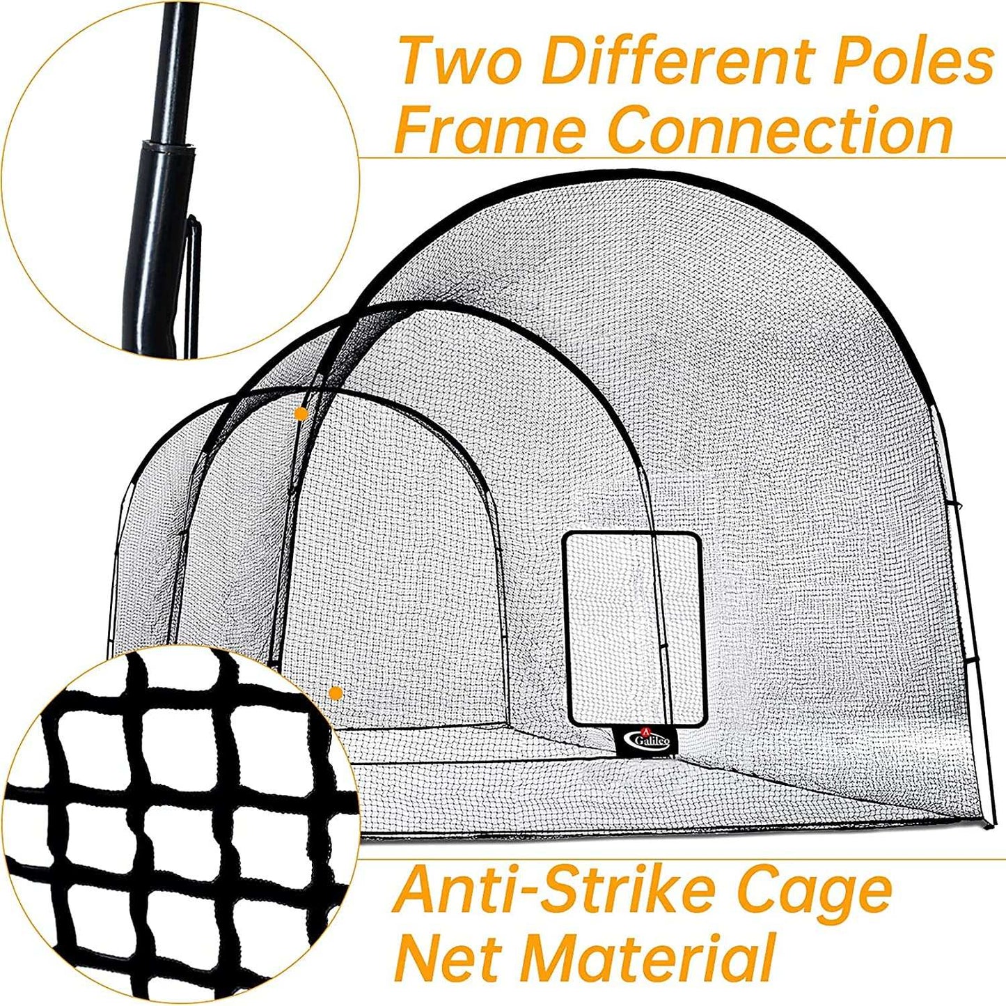 Kapler Baseball Batting Cage 22X12X10