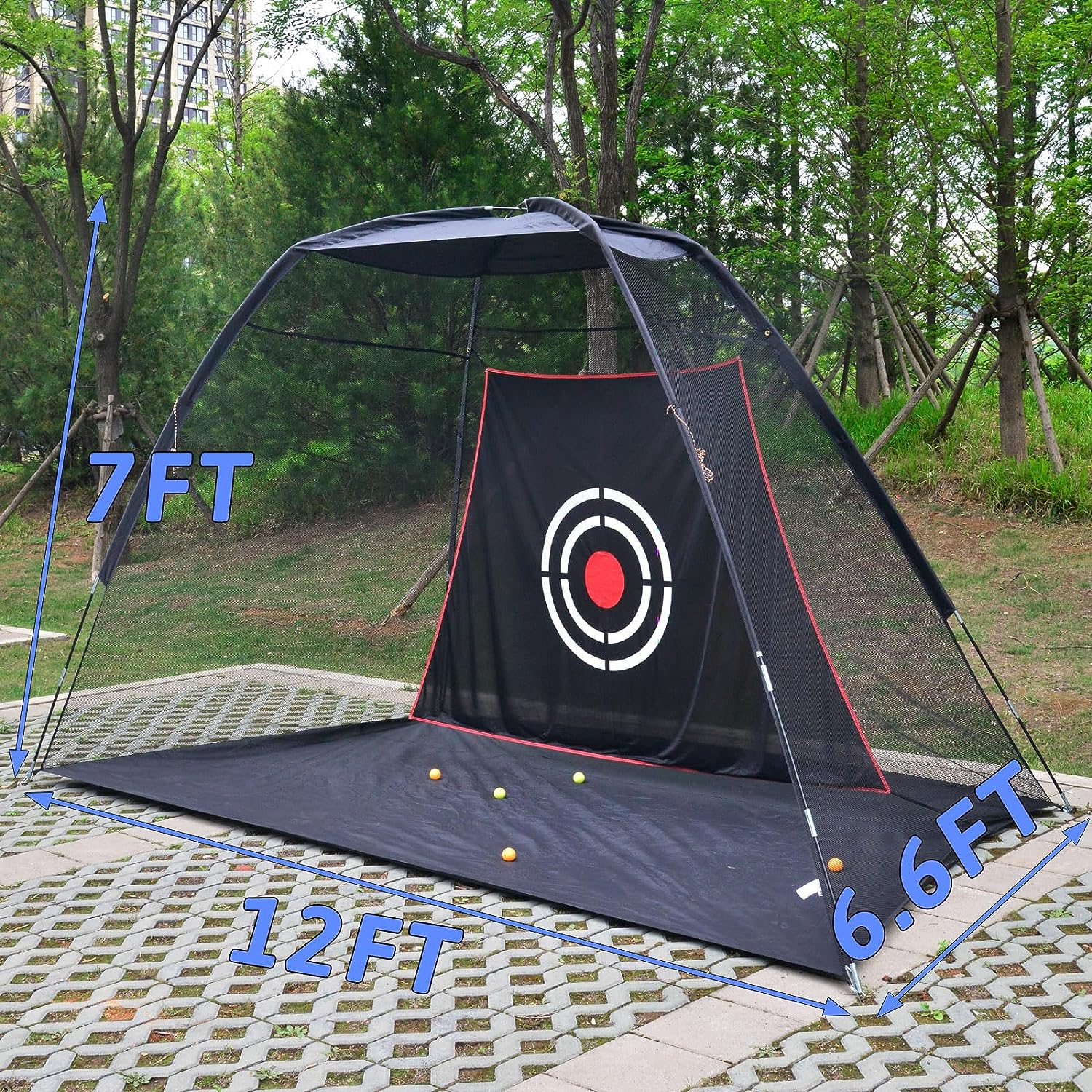 Kapler Golf Hitting Net 12X7ft with Carry Bag & Target