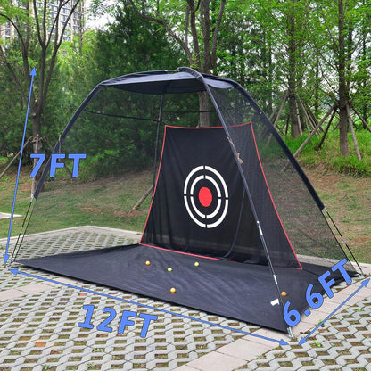 Kapler Golf Hitting Net 12X7ft with Carry Bag & Target