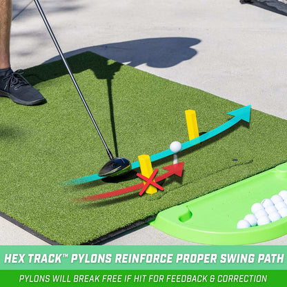 Kapler 5 ft x 4 ft PRO Golf Practice Hitting Mat, Includes 5 Interchangeable Inserts for the Ultimate At-Home Instruction