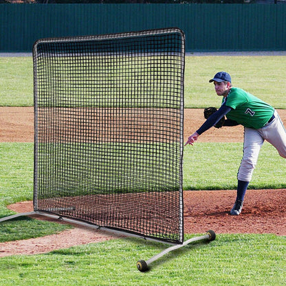 Kapler Baseball Pitching Screen Protective Net with Wheels 7x7Ft