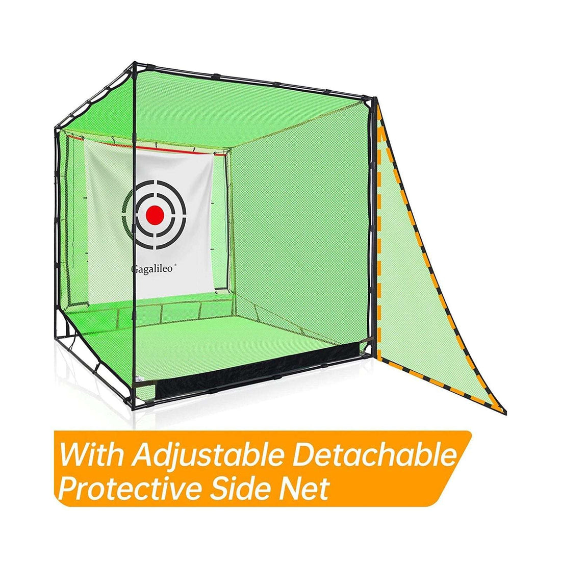 Backyard golf practice net for full swings