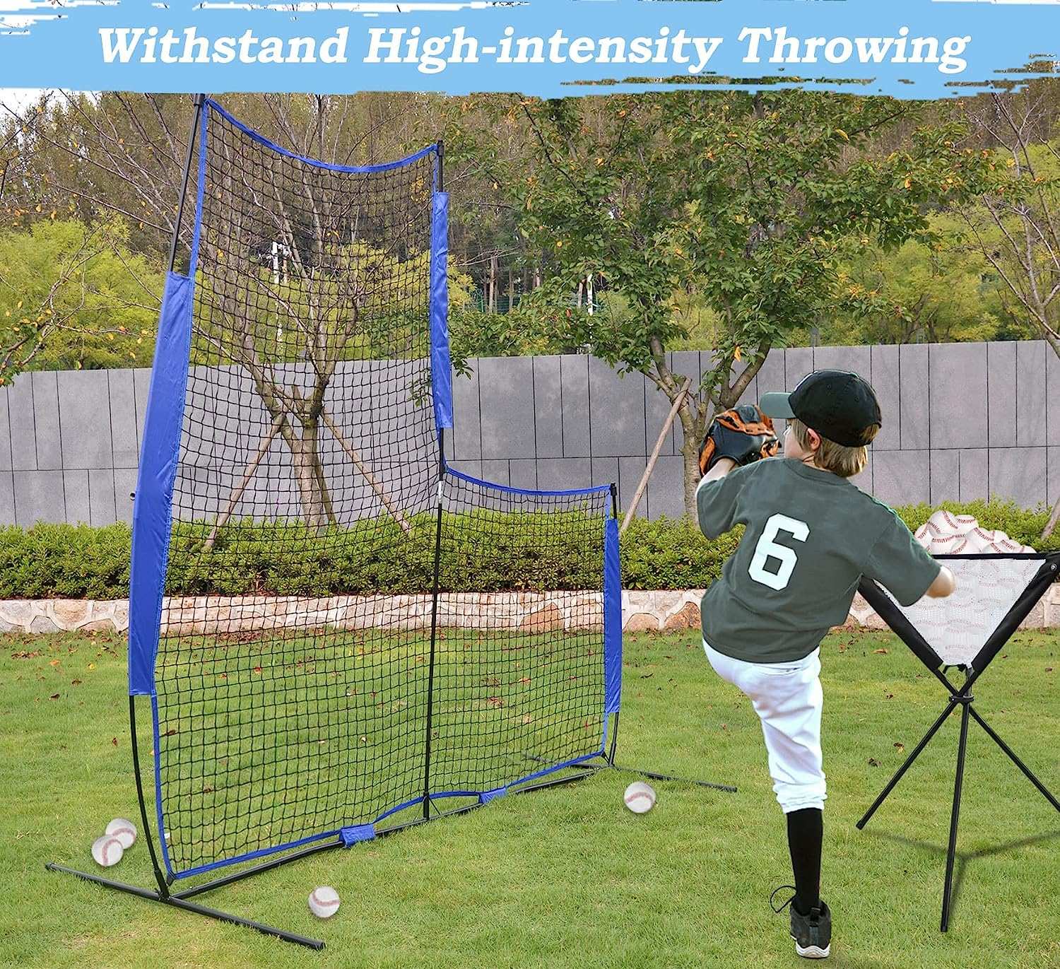 Kapler L-Shaped Softball relacement Pitching Screen 7X7ft