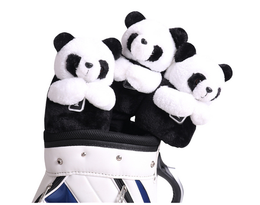 Panda-style 3 pieces golf head covers | Kapler Sports
