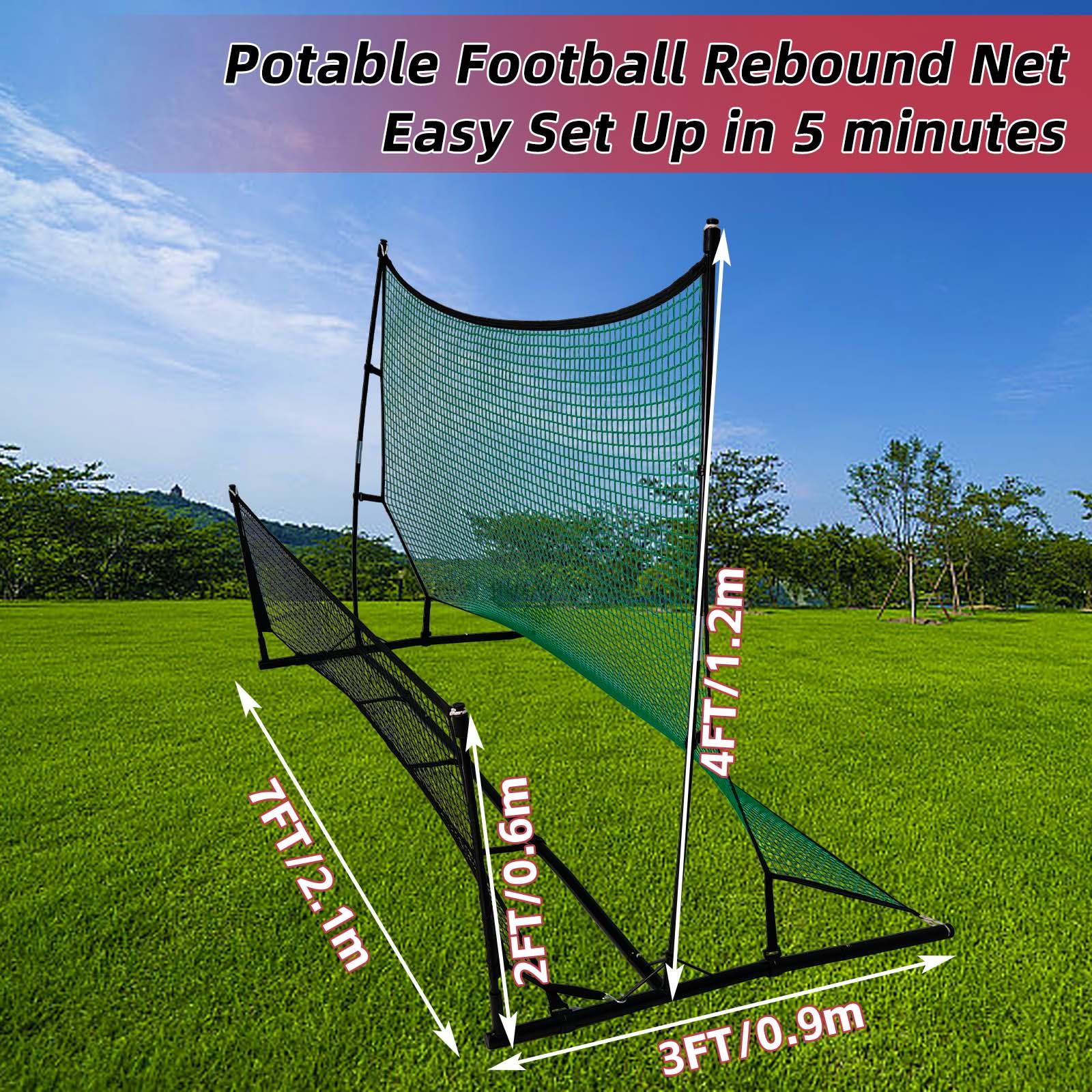 Portable Soccer Rebounder Net - Professional Football Training Equipment with Carry Bag | Solo & Team Practice for Passing, Volley & Shooting | Durable Iron Frame Construction 6X4 7X7FT - Kapler Sports
