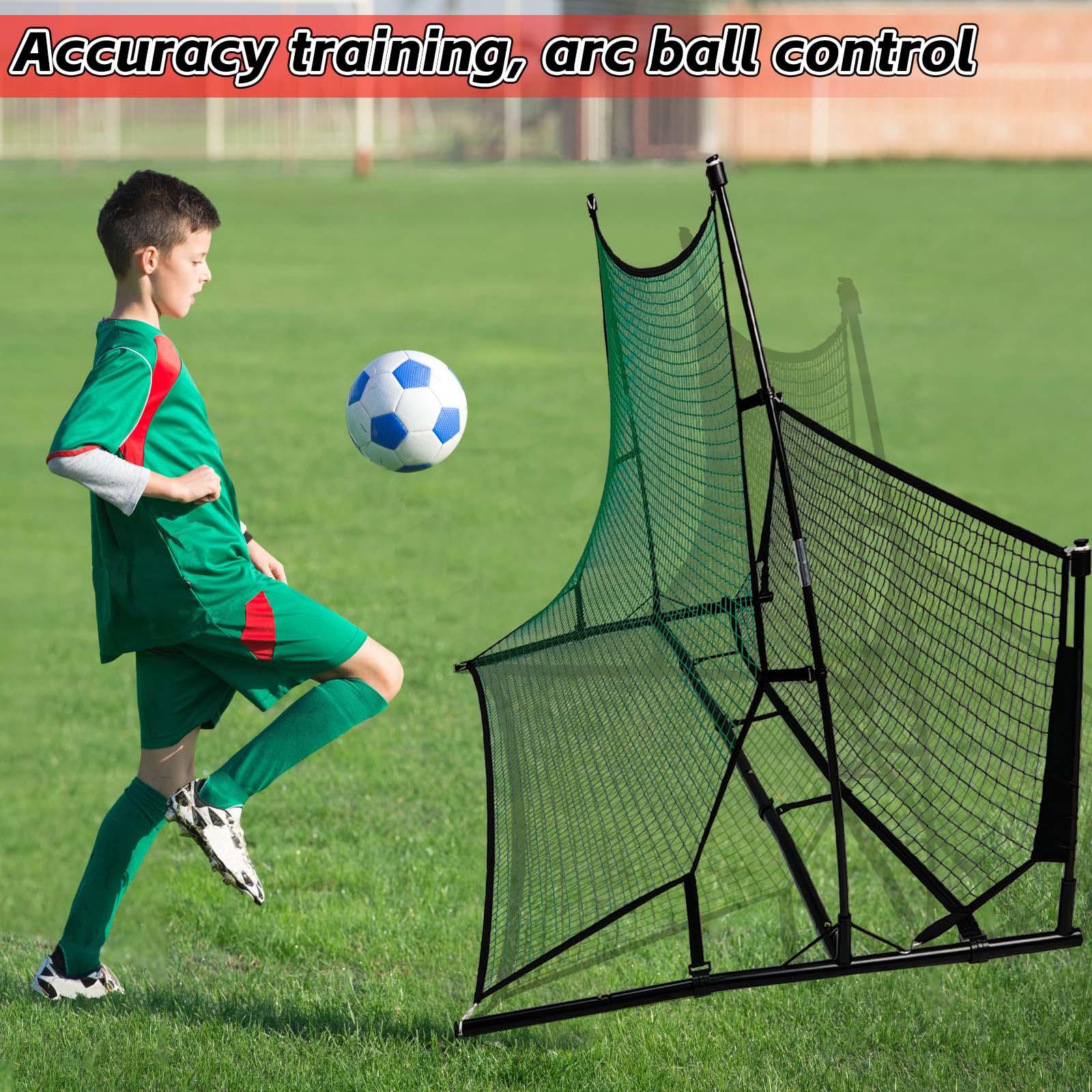 Portable Soccer Rebounder Net - Professional Football Training Equipment with Carry Bag | Solo & Team Practice for Passing, Volley & Shooting | Durable Iron Frame Construction 6X4 7X7FT - Kapler Sports