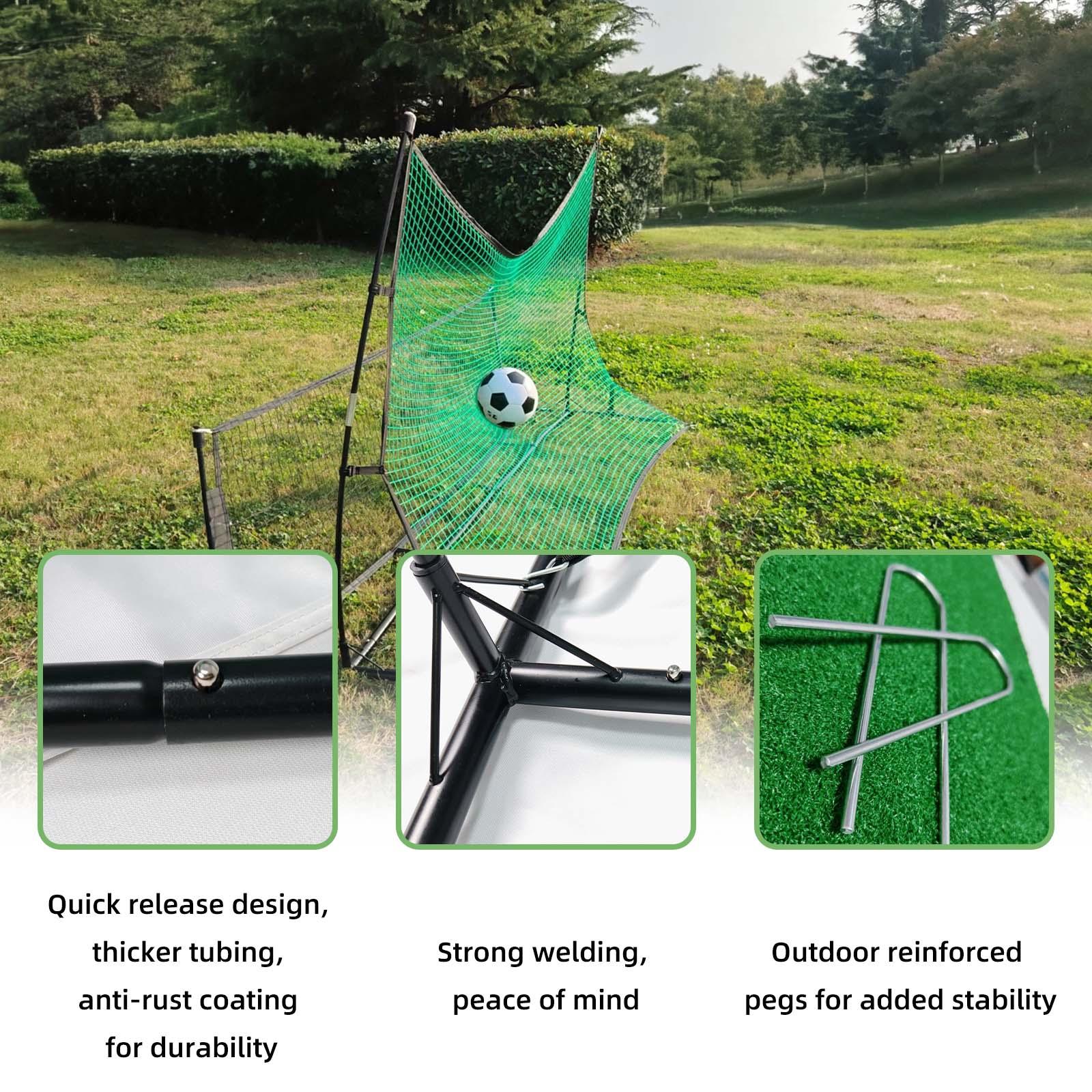 Portable Soccer Rebounder Net - Professional Football Training Equipment with Carry Bag | Solo & Team Practice for Passing, Volley & Shooting | Durable Iron Frame Construction 6X4 7X7FT - Kapler Sports