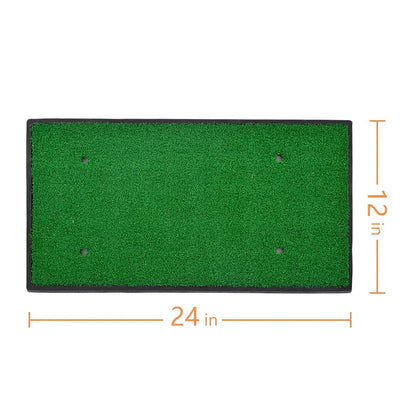 Kapler Sports Golf Hitting Mats Golf Turf Putting Grass Mat Golf Training Practice Turf with Tee Equipment | 12''x24''