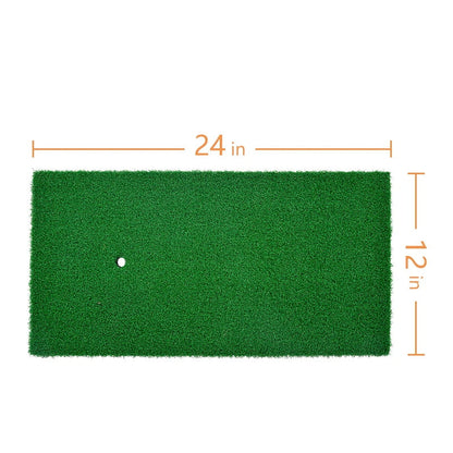 Kapler Golf Hitting Mats Golf Putting Training Practice EVA Turf Grass Mat with Tee Equipment | 24''x12''