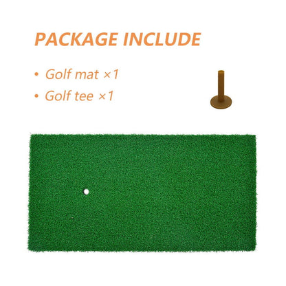 Kapler Golf Hitting Mats Golf Putting Training Practice EVA Turf Grass Mat with Tee Equipment | 24''x12''