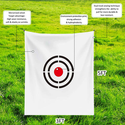 Golf Driving Net with Turf Mat, Tees & Balls C Indoor Outdoor Golf Training Set for Men & Golf Lovers