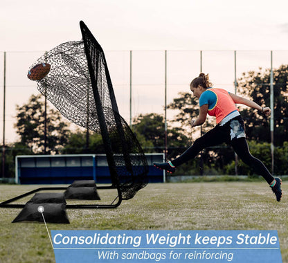 Kapler net sandbag, weight-stable sandbag, weight-stable, can hold up to 12 pounds, Lacrosse,Badminton and Baseball Net goal (includes sand, not included)