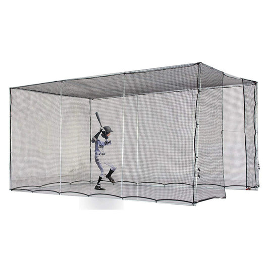 Baseball Softball Batting Cage with Wheels Rolling, Portable to Move| 16.4'X10'X8' | Kapler Sports-JP