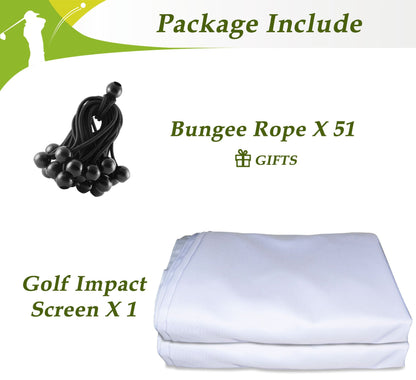 Golf Simulator Enclosure Nets - Complete Set with Frame and HD Impact Screen Kit 10 x 8 ft, 12 x 9 ft, or 14 x 8 ft