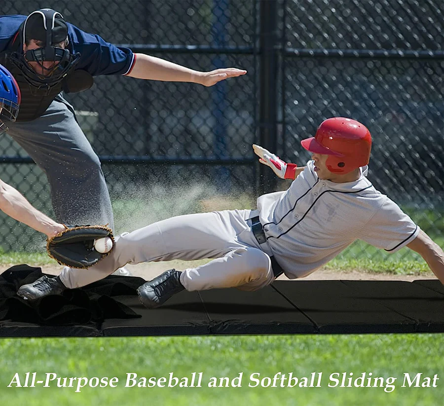 HABALL Baseball Sliding Rite Mat,Sliding Mat,Baseball Sliding Training  Mat,Foldable Slding Mat Indoor Outdoor,Suitable for Multi-sport Sliding