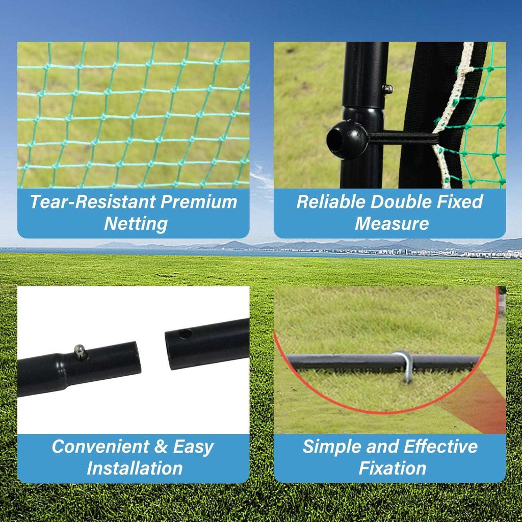 Multi-Sport Rebounder Net C Baseball, Softball, Volleyball & Lacrosse Trainer for Solo Practice, Fielding & Drills - Kapler Sports