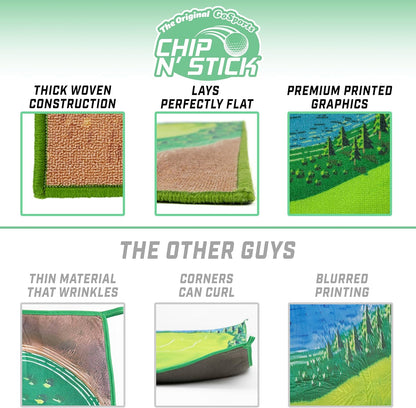 Chip N' Stick - Choose Classic, Darts or Islands - Giant Golf Games with Balls and Chipping Mat