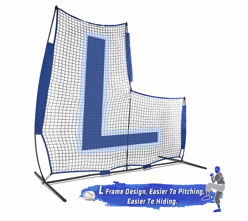 Kapler L-Shaped Softball relacement Pitching Screen 7X7ft