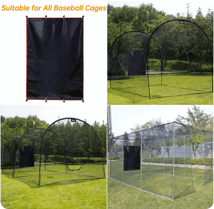 Kapler Fastpitch Baseball Backstop with Strike Zone Black