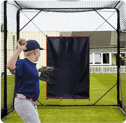 Kapler Fastpitch Baseball Backstop with Strike Zone Black