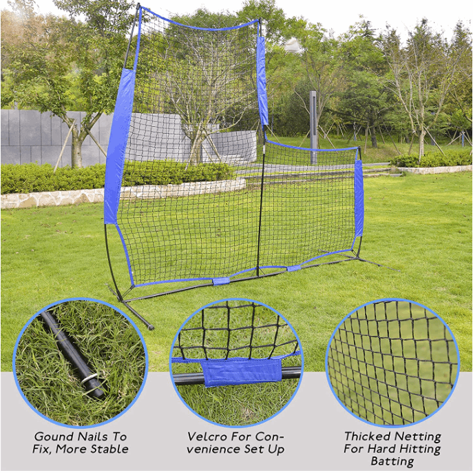Kapler L-Shaped Softball relacement Pitching Screen 7X7ft