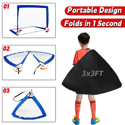 Kapler Portable Soccer Goals for Kids 4 x 3 ft