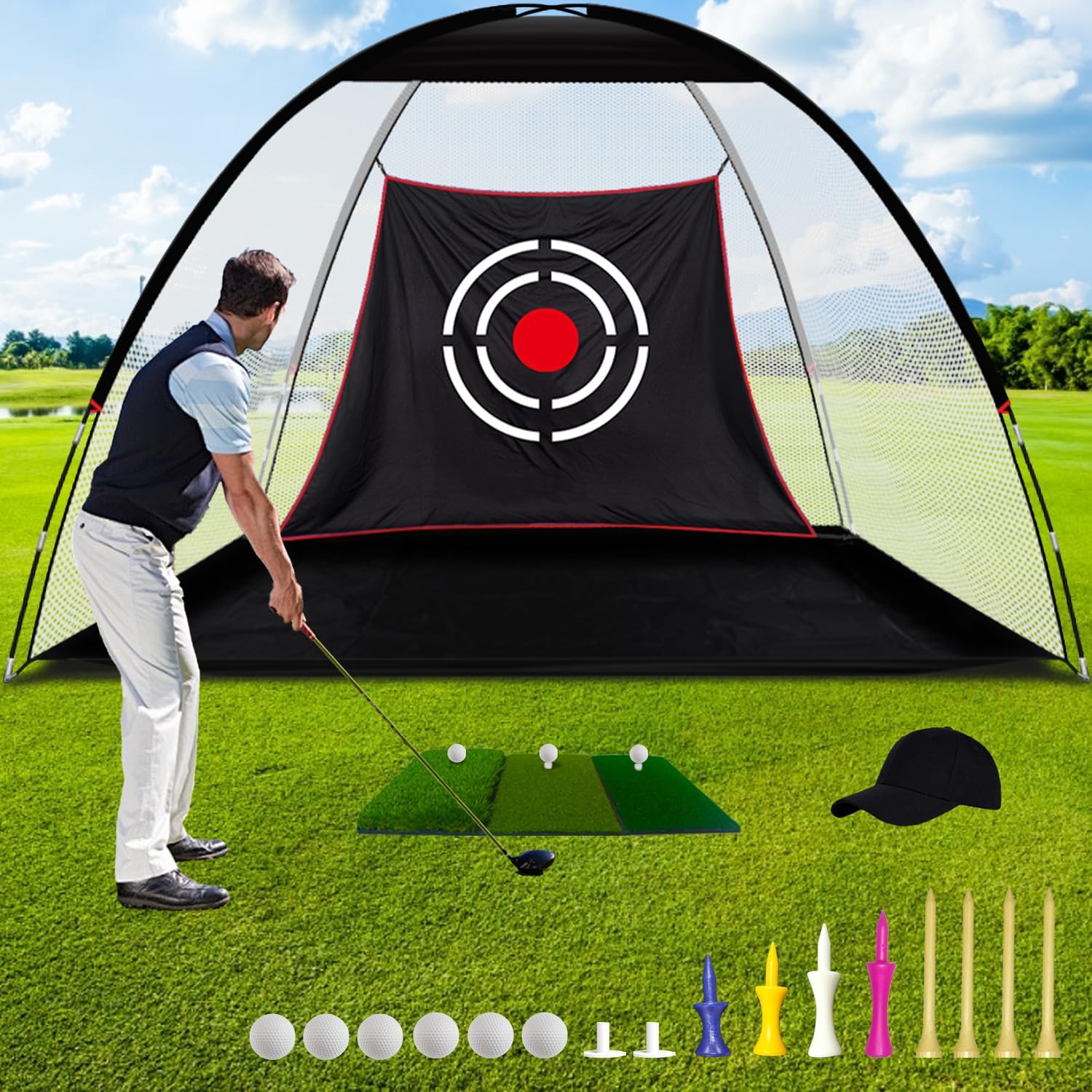 Kapler Backyard Driving Golf Nets 12'X7'X6.6'