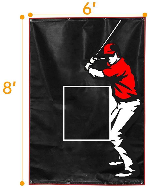 Kapler Baseball Pitching Backstop with Strike Zone (8X6FT)