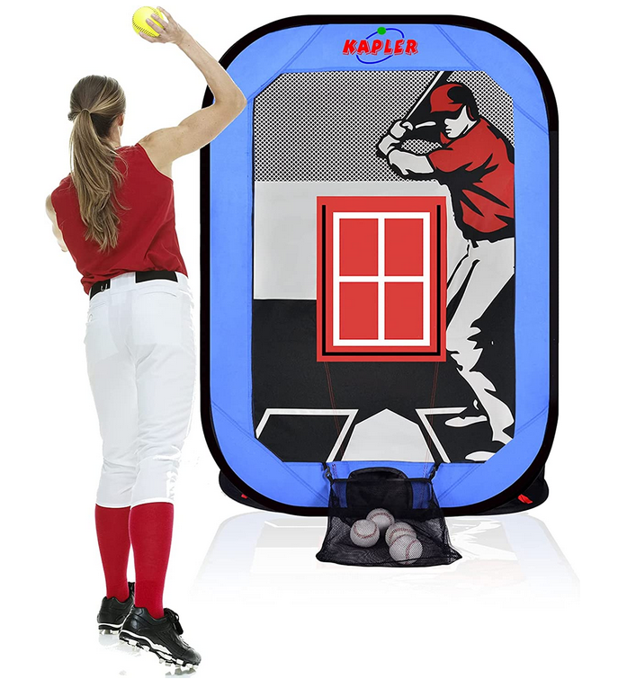 Kapler Kids Baseball Pitching Target Net Baseball with Bag