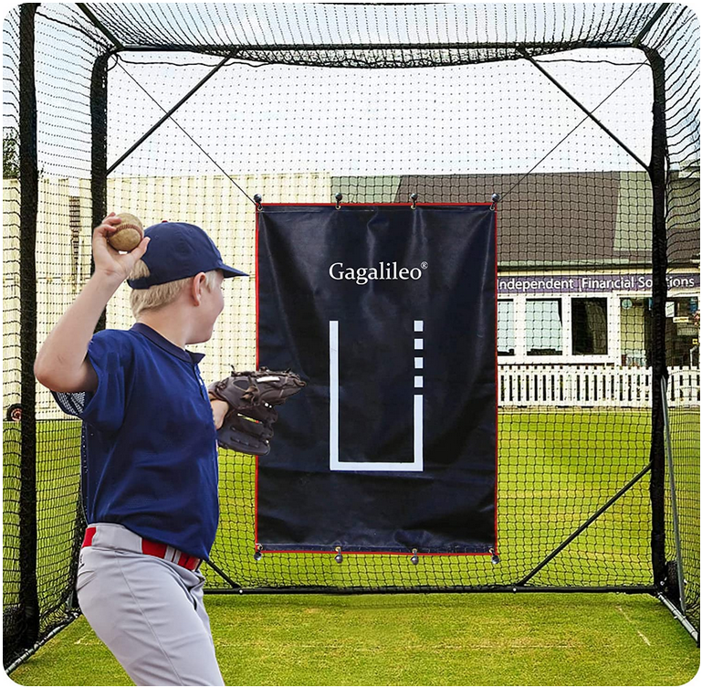 Kapler Baseball Pitching Backstop with Strike Zone (6X5FT)