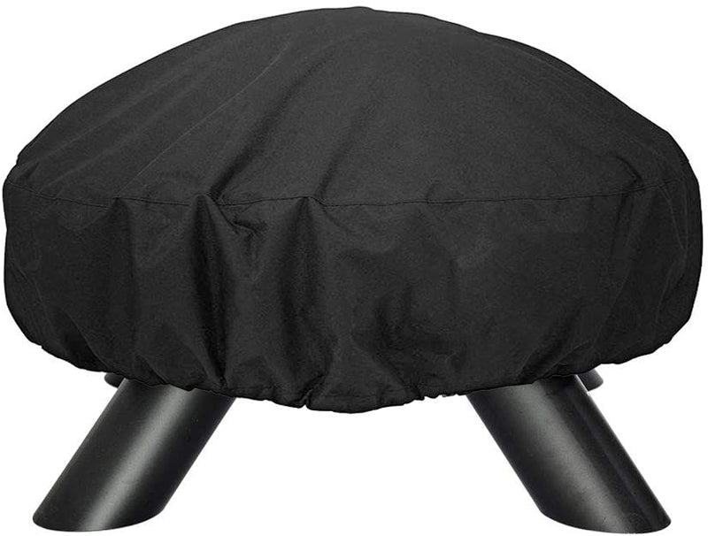 Kapler Waterproof Fire Pit Cover,32 inch Round Fire Bowl Cover, Heavy-Duty Dusty/UV/Snow/Proof Round Cover for Patio Camping Backyard Family Fire Pit Use